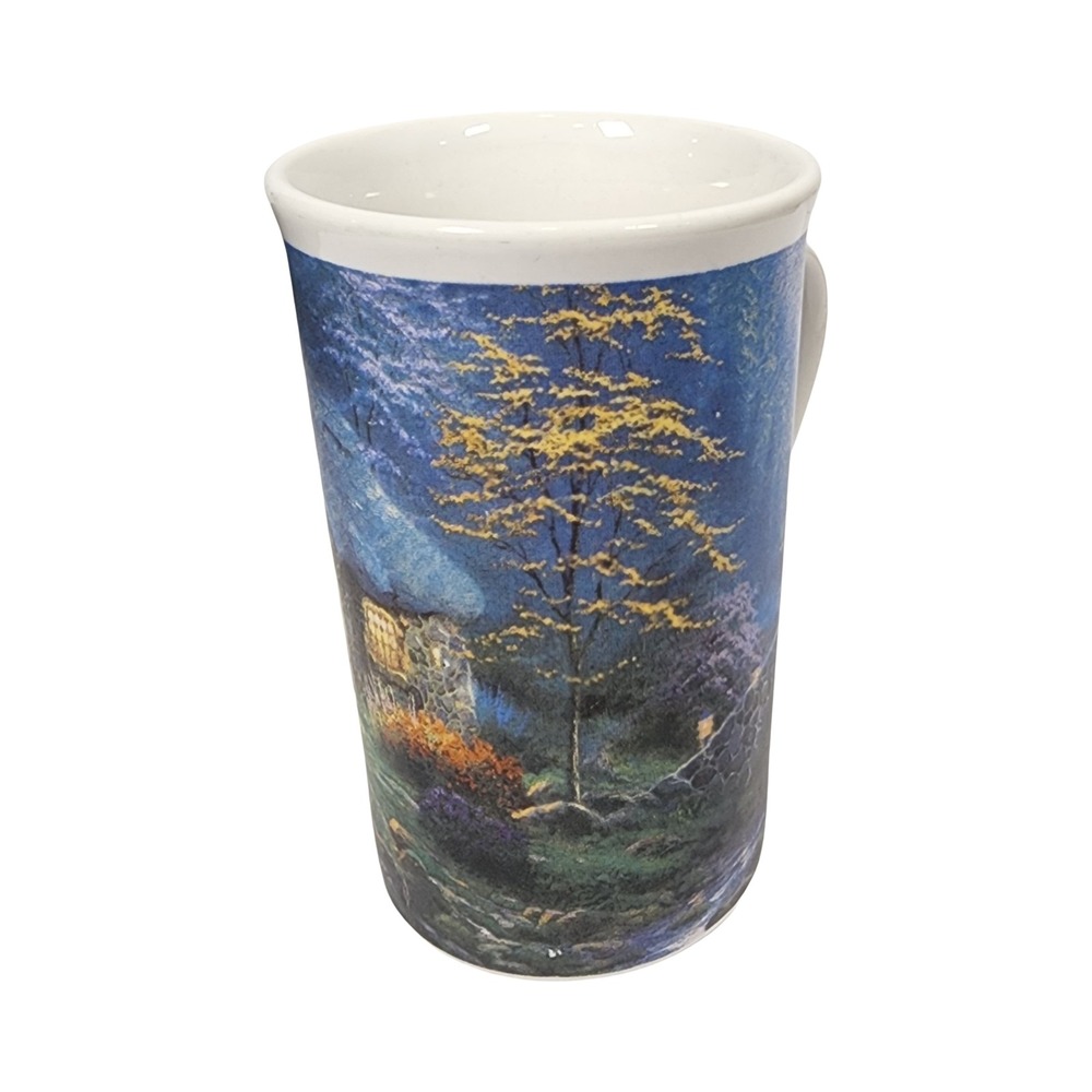 Thomas Kinkade Mug Cottage Night Scene‎ Collectible Drinkware Gift